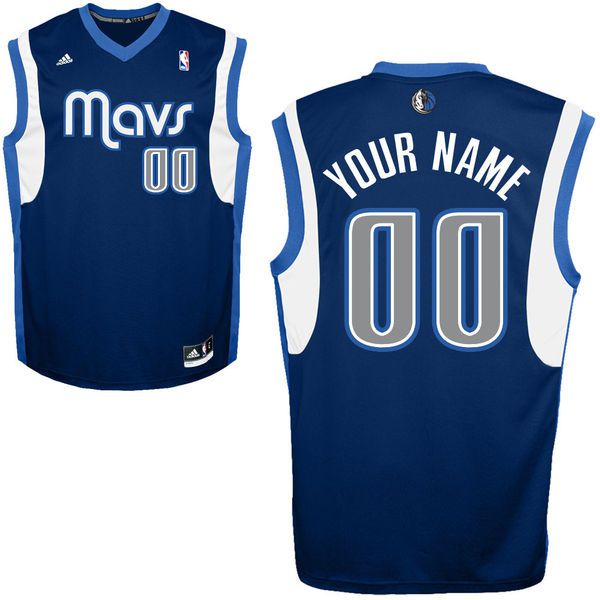 Adidas Dallas Mavericks Youth Custom Replica Alternate Blue NBA Jersey